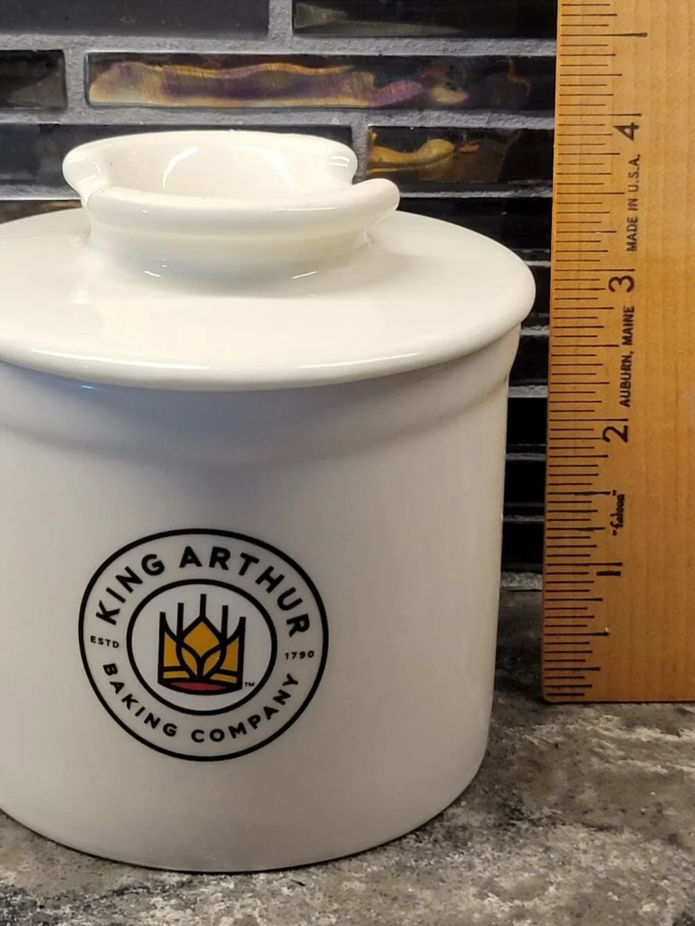 KING ARTHUR FLOUR BUTTER BELL CROCK JAR 4 OZ / 1 CUP CHANTAL COTTAGECORE KITCHEN